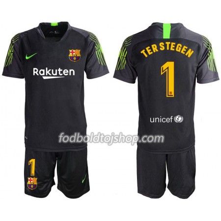 FC Barcelona TER STEGEN 1 Målmand Børn Udebane Fodboldsæt 2019-20 S/S (+ Korte bukser)